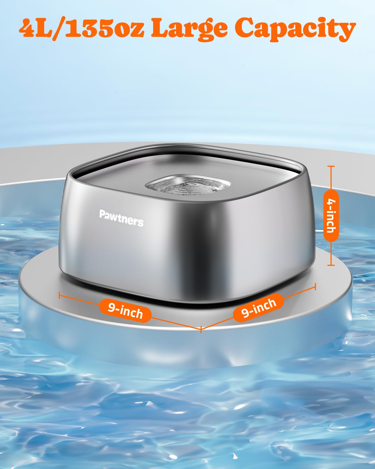 Pawtners durable stainless steel resists rust and stains for long-lasting use.