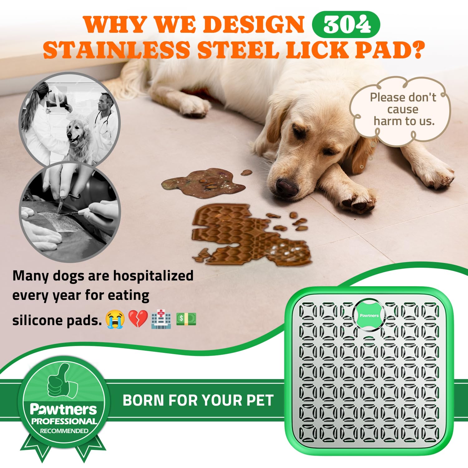 Pawtners dog lick mat on crate attachment encourages calm chewing while confined