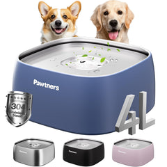 Pawtners dog water bowl base showcases non-slip design for mess-free feeding