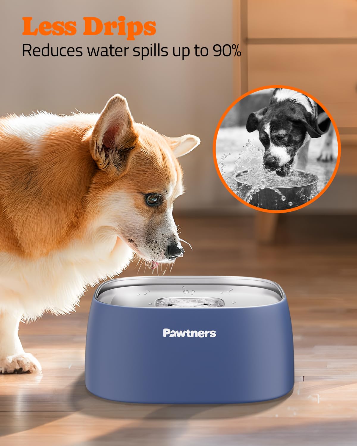 Pawtners stainless steel bowl shows easy cleaning and durable construction