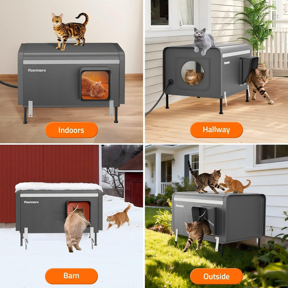Pawtners easy-clean removable heating pad for quick maintenance.