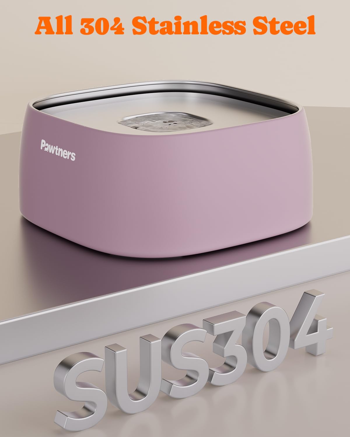 Pawtners floating disk spill-proof; automatically adjusts water to prevent splashes.