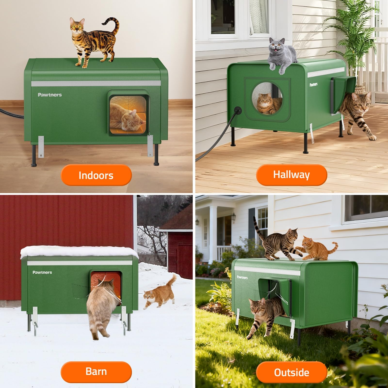 Pawtners heated outdoor cat house setup-ready image signals quick placement.