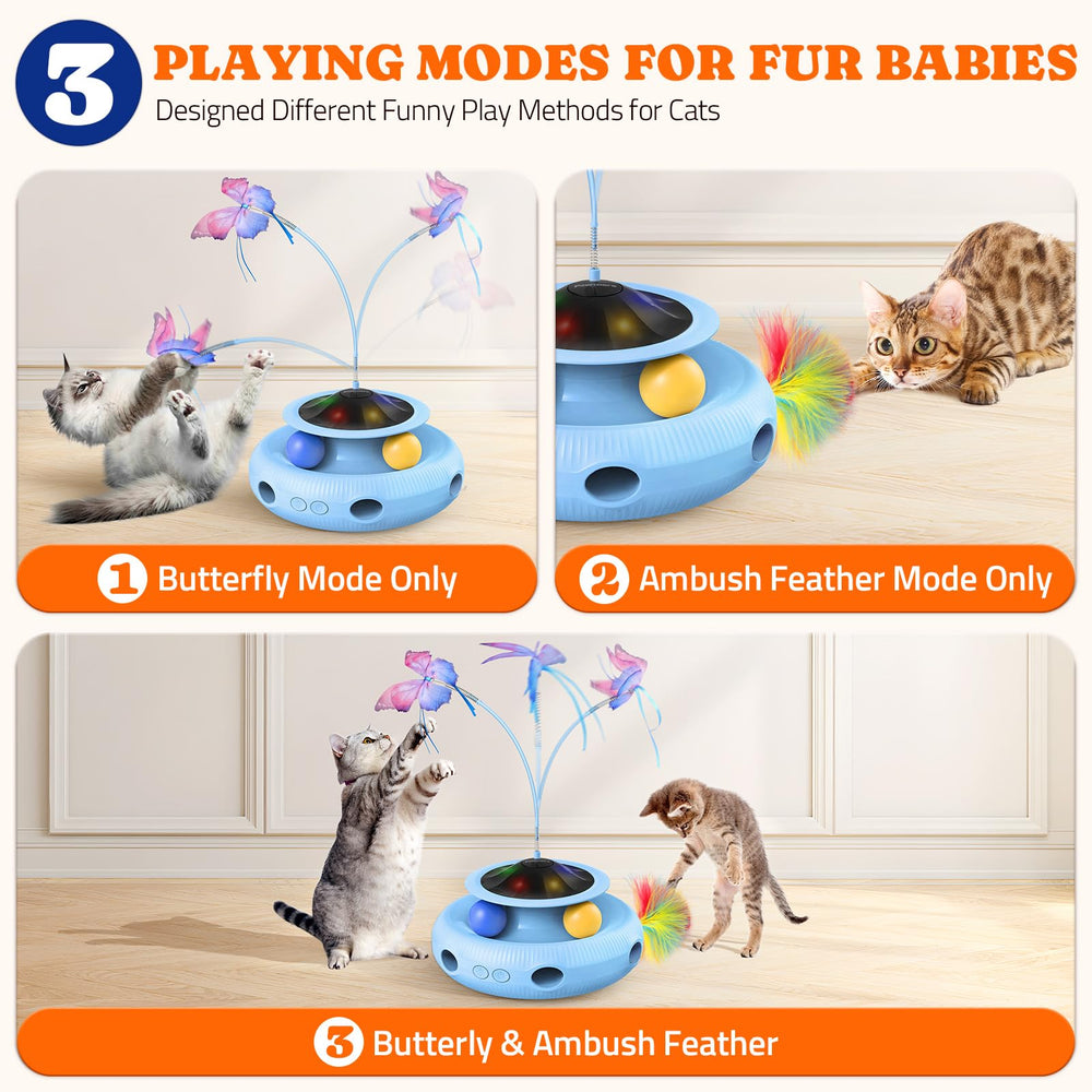 Pawtners LED lights glow during use to capture your cat's attention