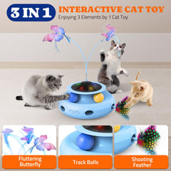 Pawtners interactive cat toy trackball promotes chasing and physical exercise