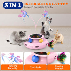 Pawtners interactive cat toy trackball designed for chasing and exercise