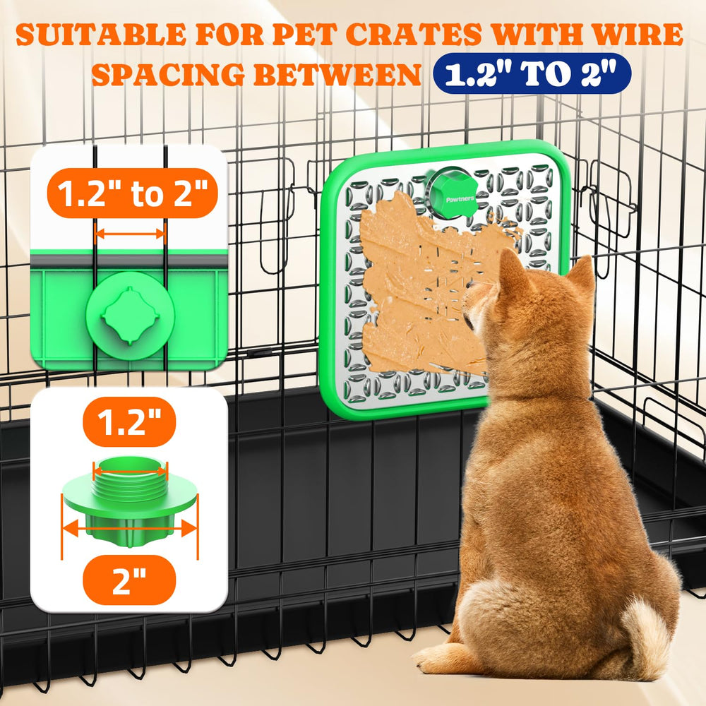 Pawtners lick mat bath-time-use demonstrates mess-free grooming snack option