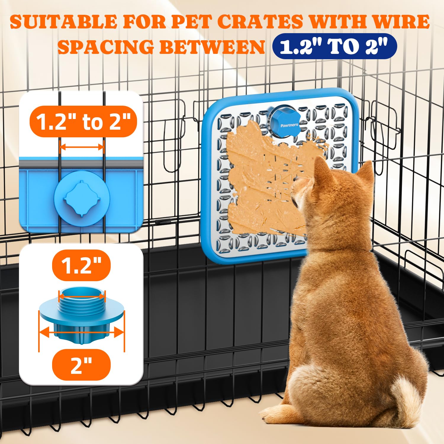 Pawtners lick mat for bathing grooming sessions offers mess-reducing, interactive feeding.