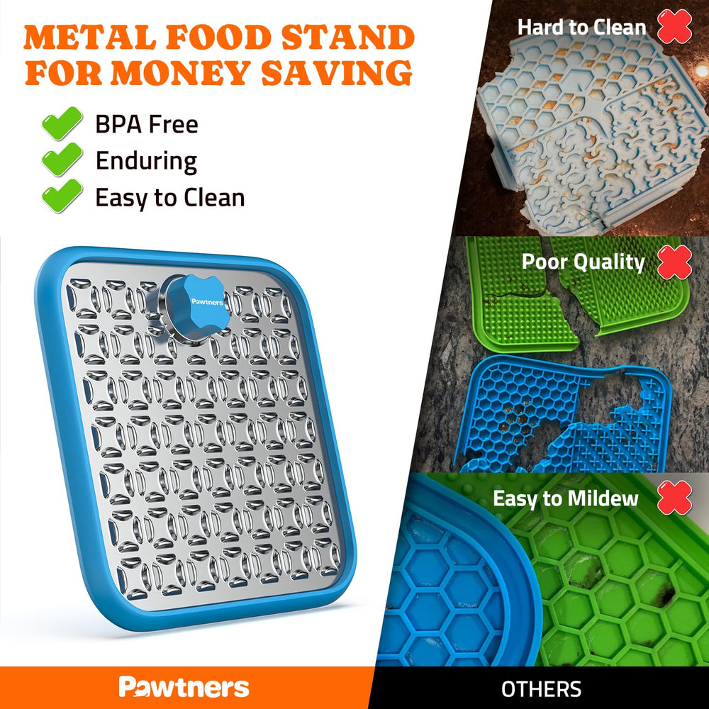 Pawtners lick mat crate-use keeps dogs calm during crate time with slow-feeding surface.