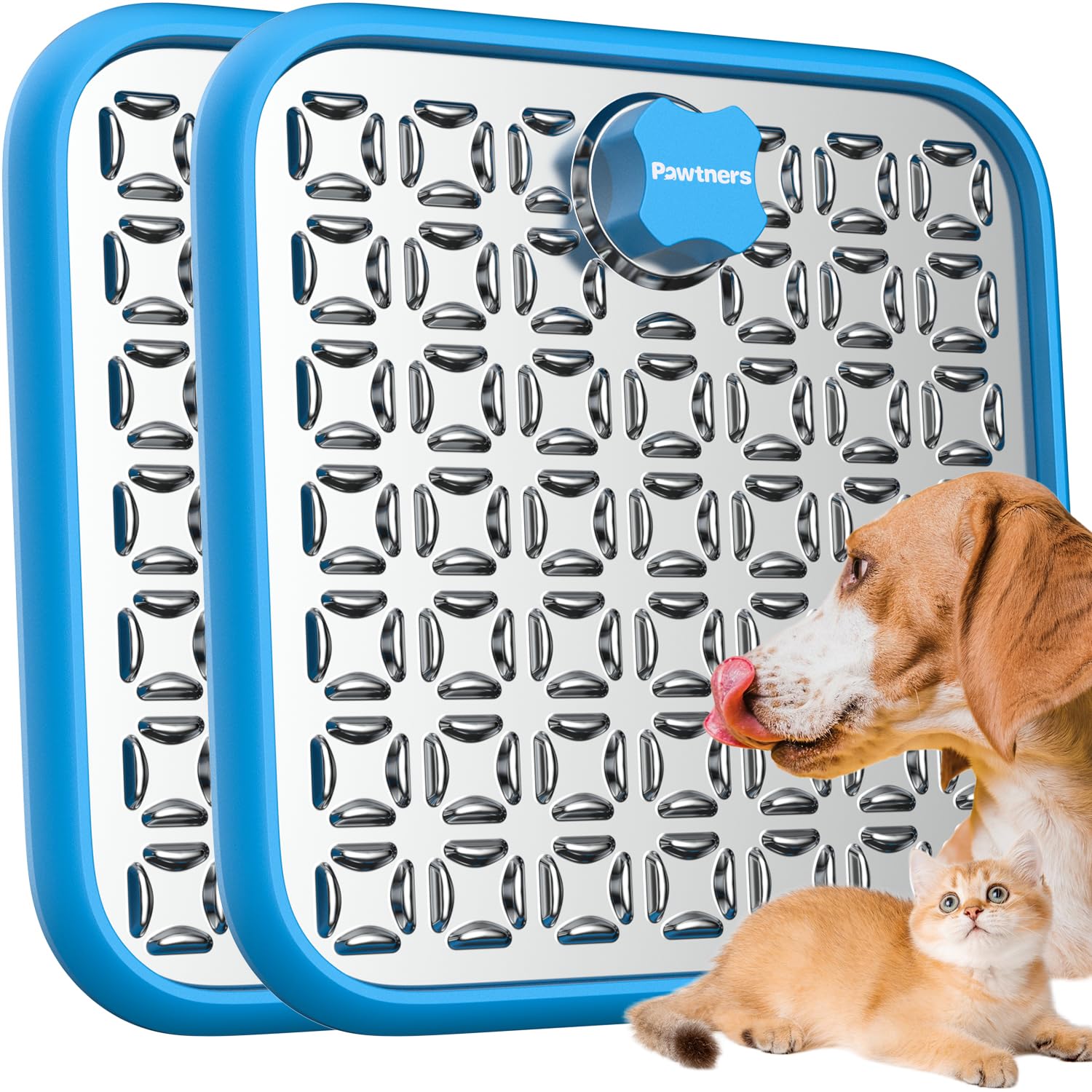 Pawtners lick mat for dogs large breed surface promotes paced licking and engagement during treats.