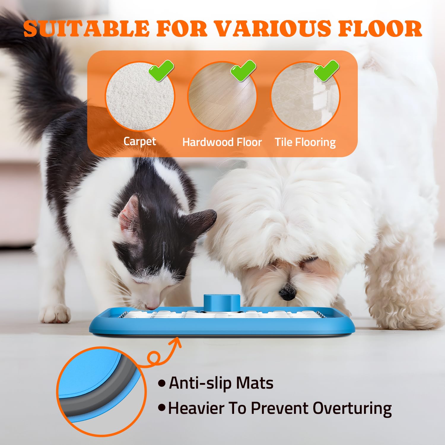 Pawtners lick mat slow-feeding design supports mindful eating during treats.
