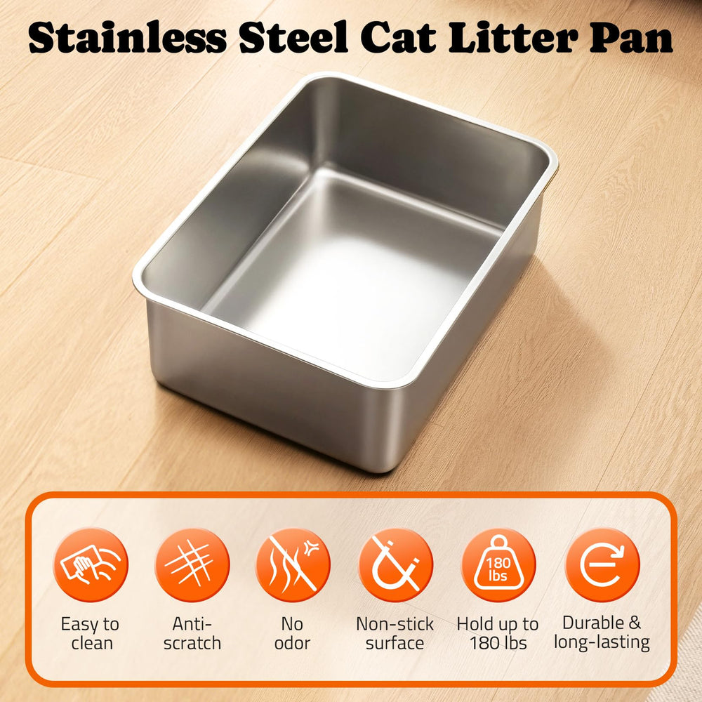 Pawtners litter box removable lid allows quick access.