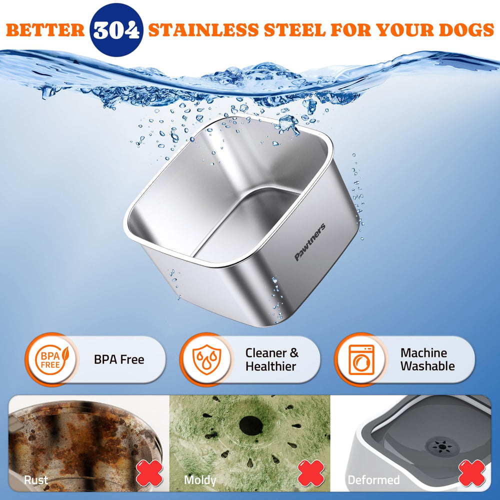 Pawtners non slip base providing stable placement on various surfaces
