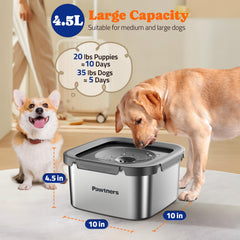 Pawtners spill-proof base with anti-slip grip stabilizes the bowl on any surface.