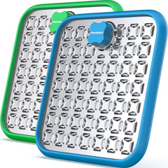 Pawtners stainless steel large lick mat for dogs, durable and easy to clean