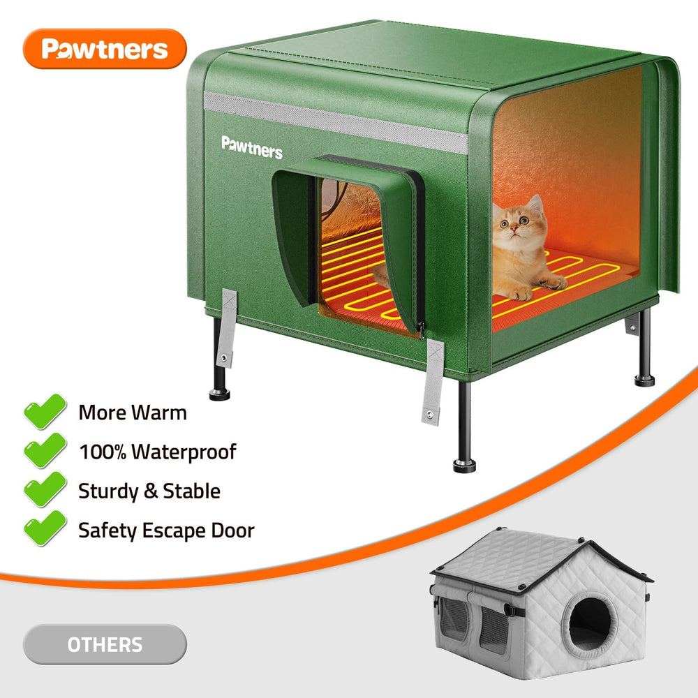 Pawtners waterproof PVC cover and door curtain prevent rain entry.
