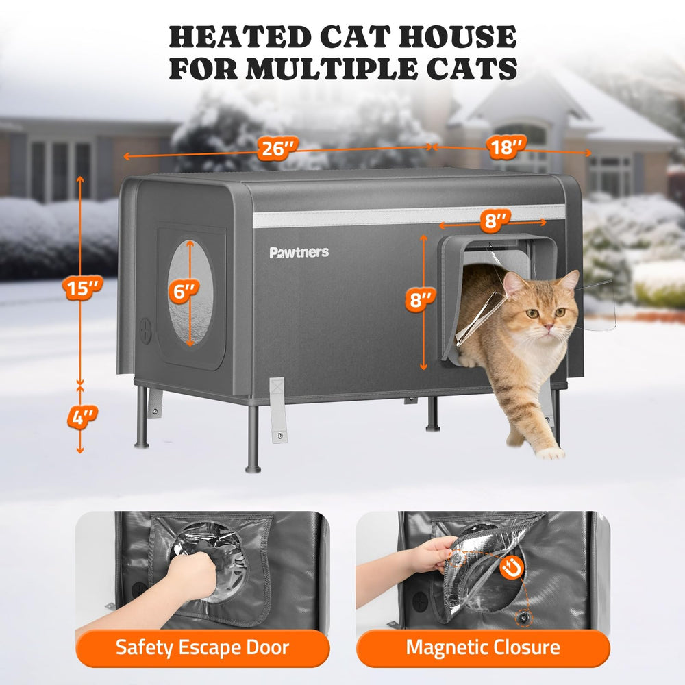 Pawtners windproof all-metal frame resists snow, rain, and wind.