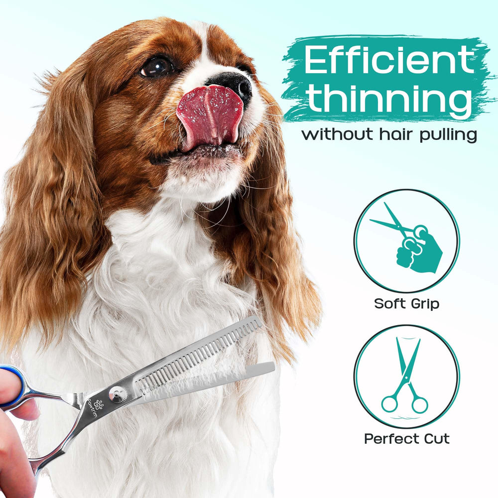 Pawtrim curved scissors closeup for curved-surface grooming