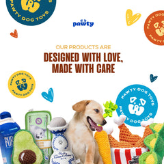 Pawty Birthday Bone toy squeaker inside for exciting sound during playtime