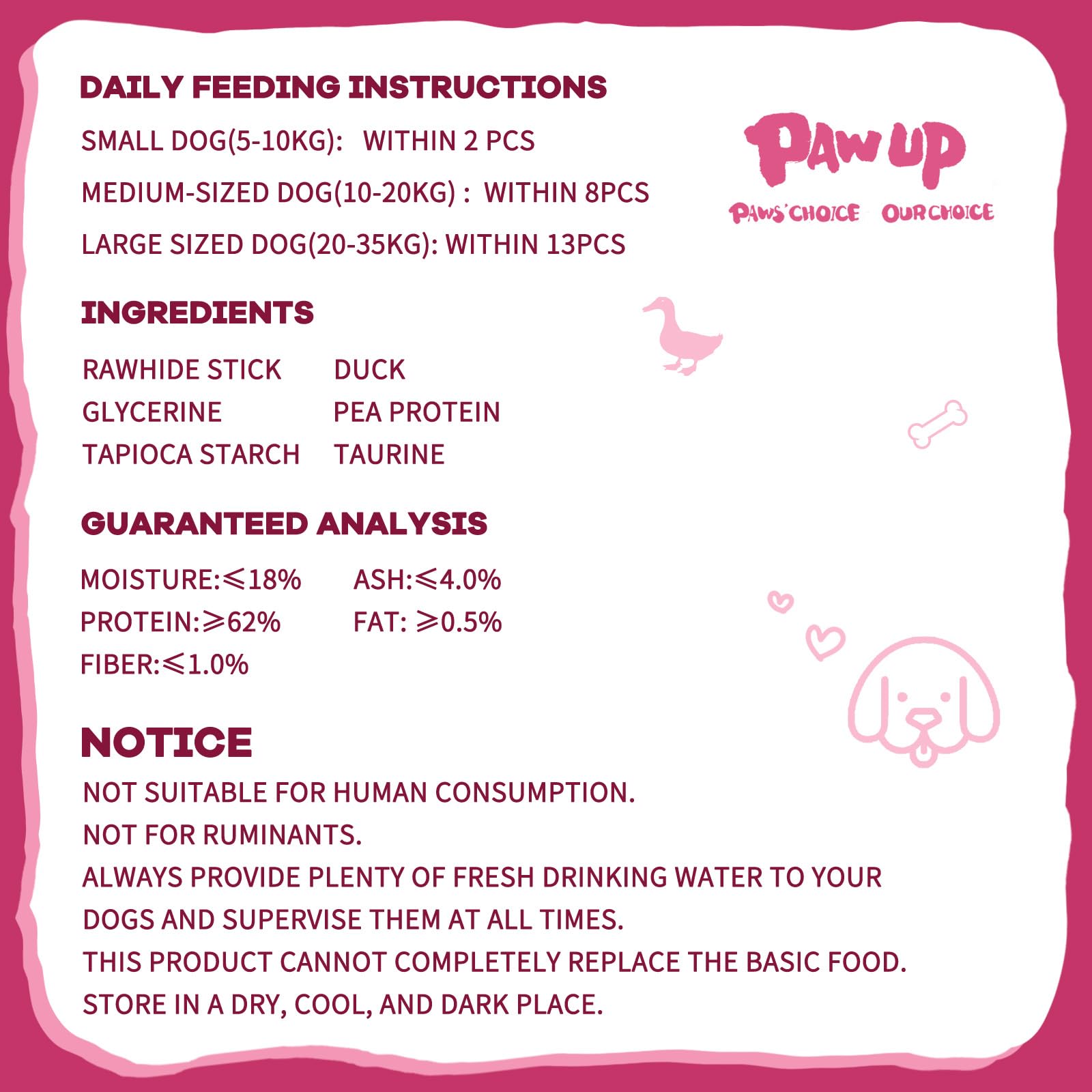 PAWUP 25-30-count pack indicates practical availability for regular treats and rotation