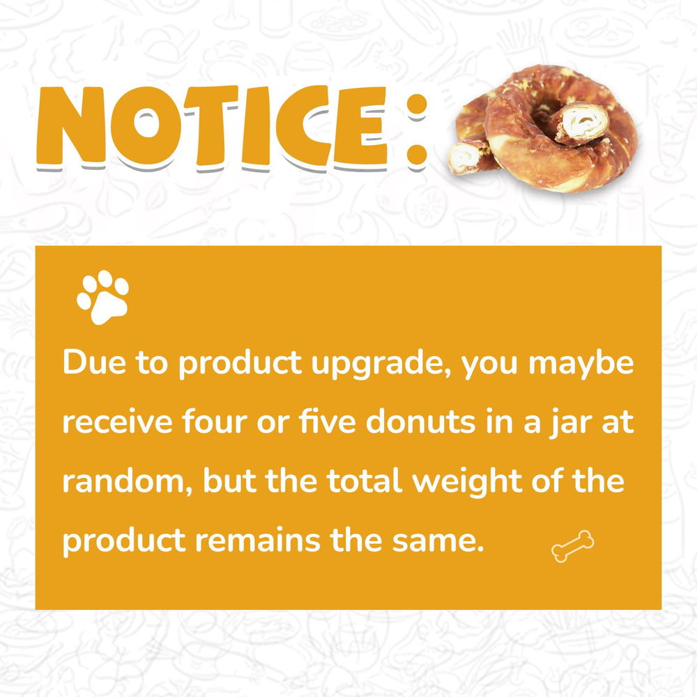 PAWUP 12.5oz packaging showing four donuts ready for sharing.