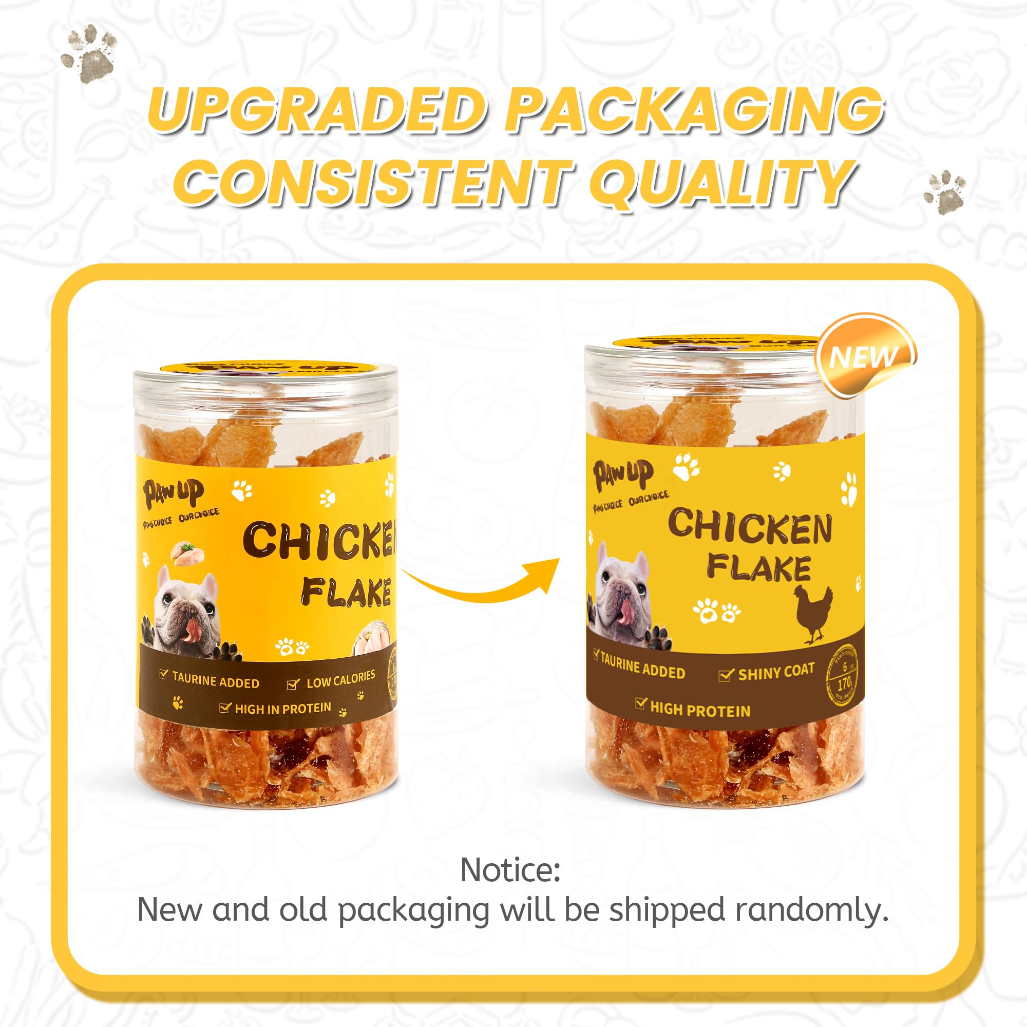 PAWUP Chicken Jerky Crisp Flakes ingredients list highlights high-protein chicken