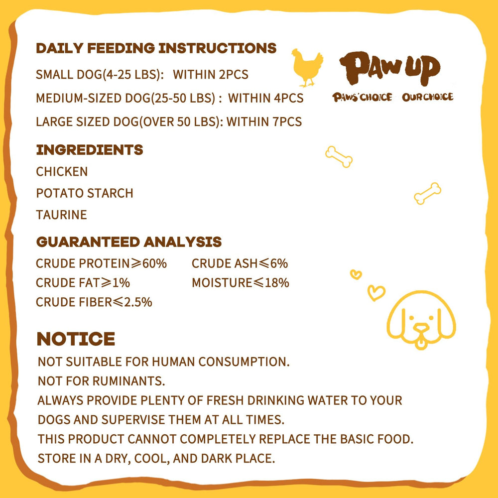 PAWUP Chicken Jerky Crisp Flakes reseal cap shown
