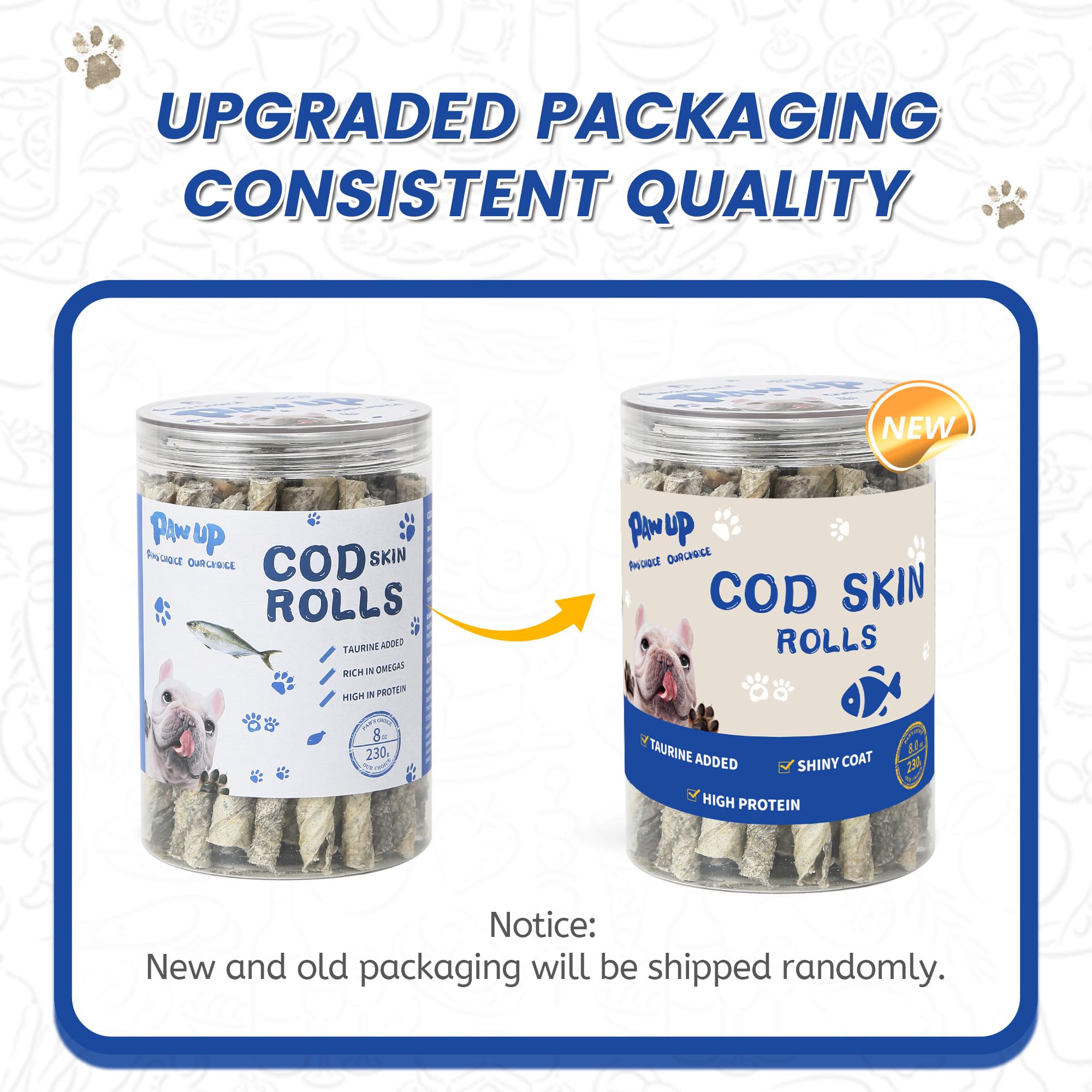 PAWUP Cod Skin Rolls natural flavor appealing to dogs during training.