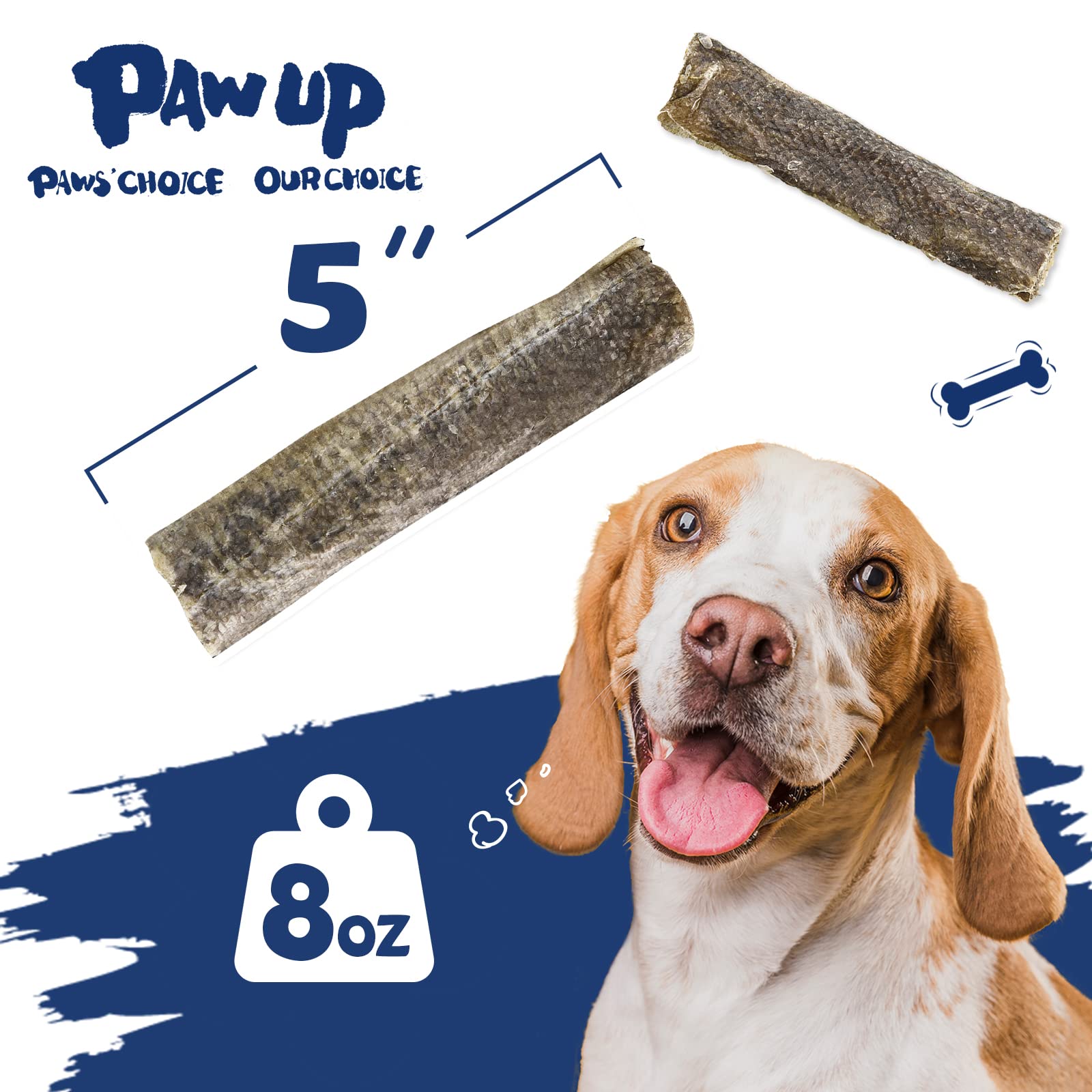 PAWUP cod skins crunchy slices invite dogs to chew for dental-friendly fun.