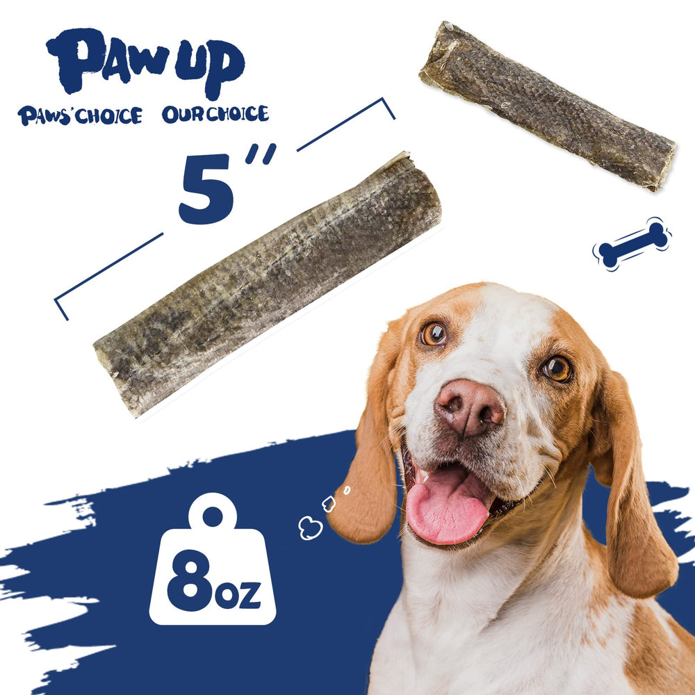 PAWUP cod skins crunchy slices invite dogs to chew for dental-friendly fun.