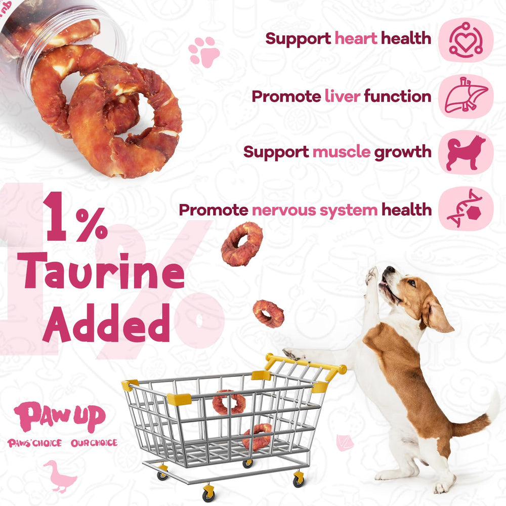 PAWUP Donut de Piel de Pato: anillo crujiente para perros.
