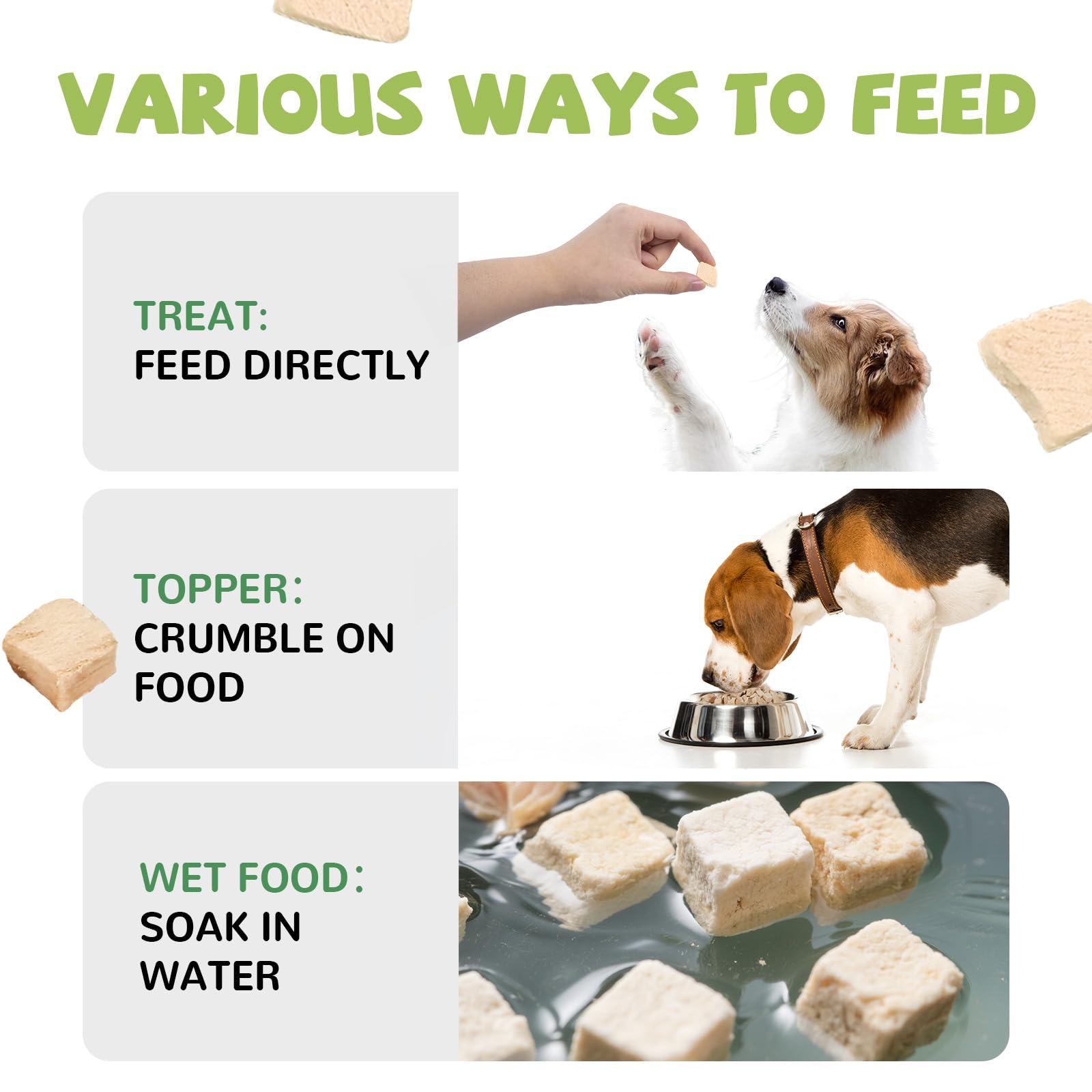 PAWUP Freeze Dried Chicken Neck Treats single-ingredient raw snack appeals to carnivorous pets.