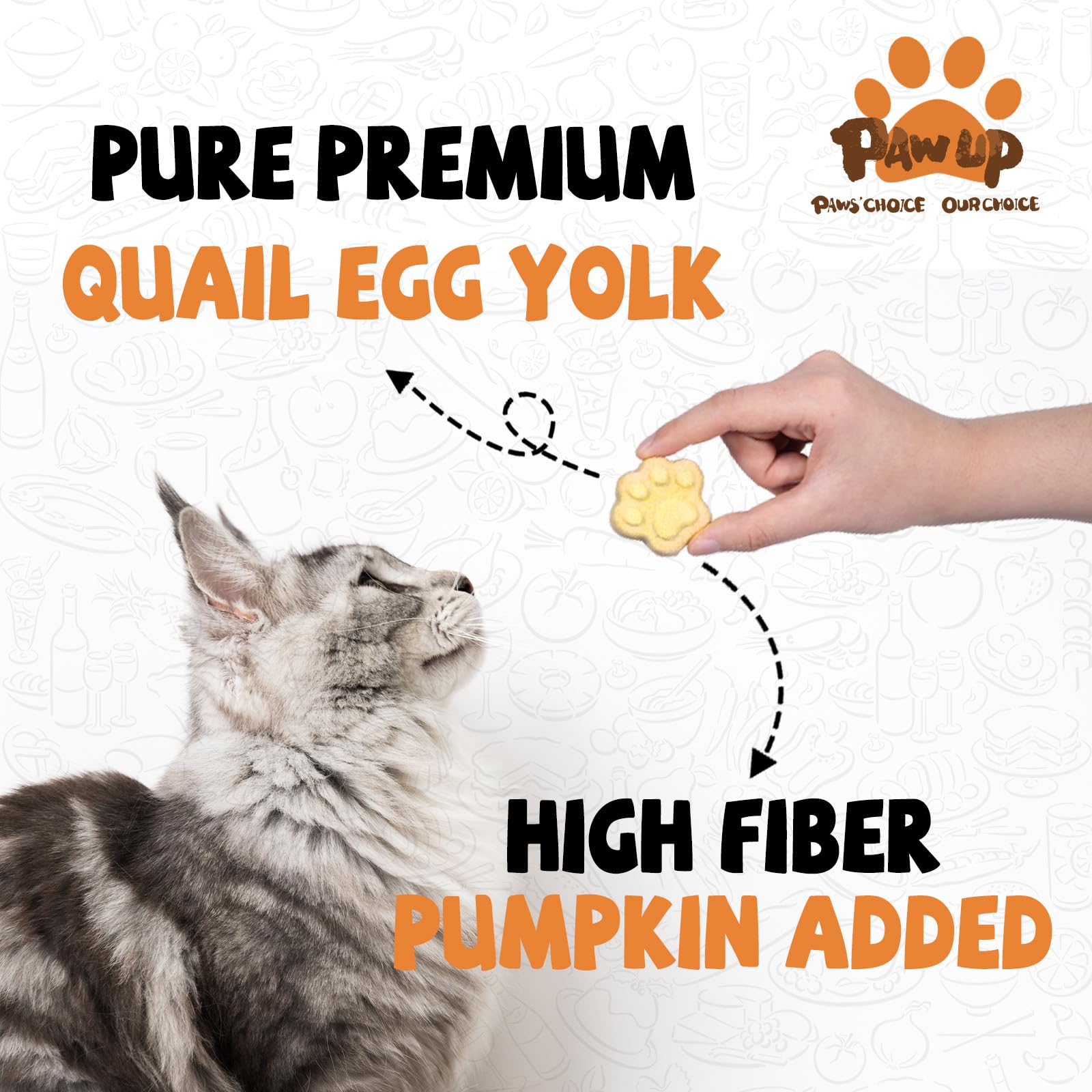 PAWUP pumpkin added fiber supports digestion and gut comfort for pets.