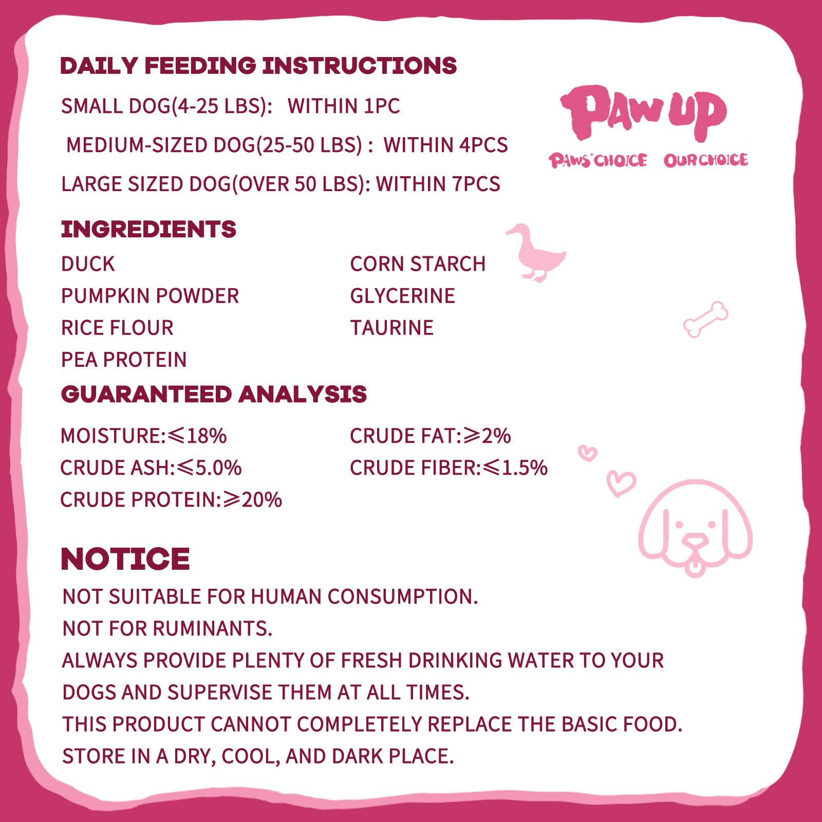 PAWUP pumpkin fiber-support snack aiding digestion.