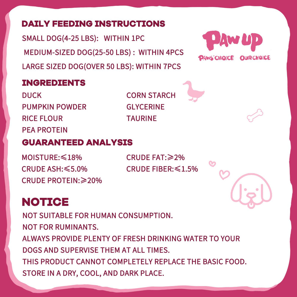 PAWUP pumpkin fiber-support snack aiding digestion.