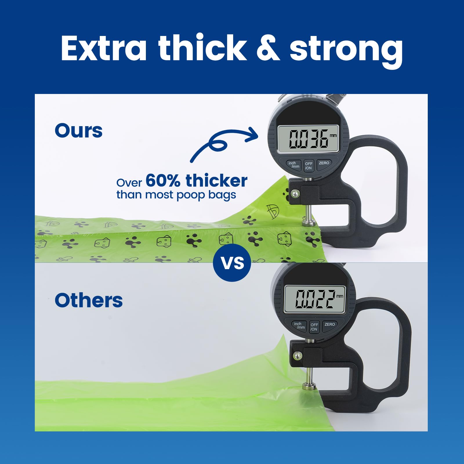 PawView 36-micron thickness close-up shows strong leak resistance.