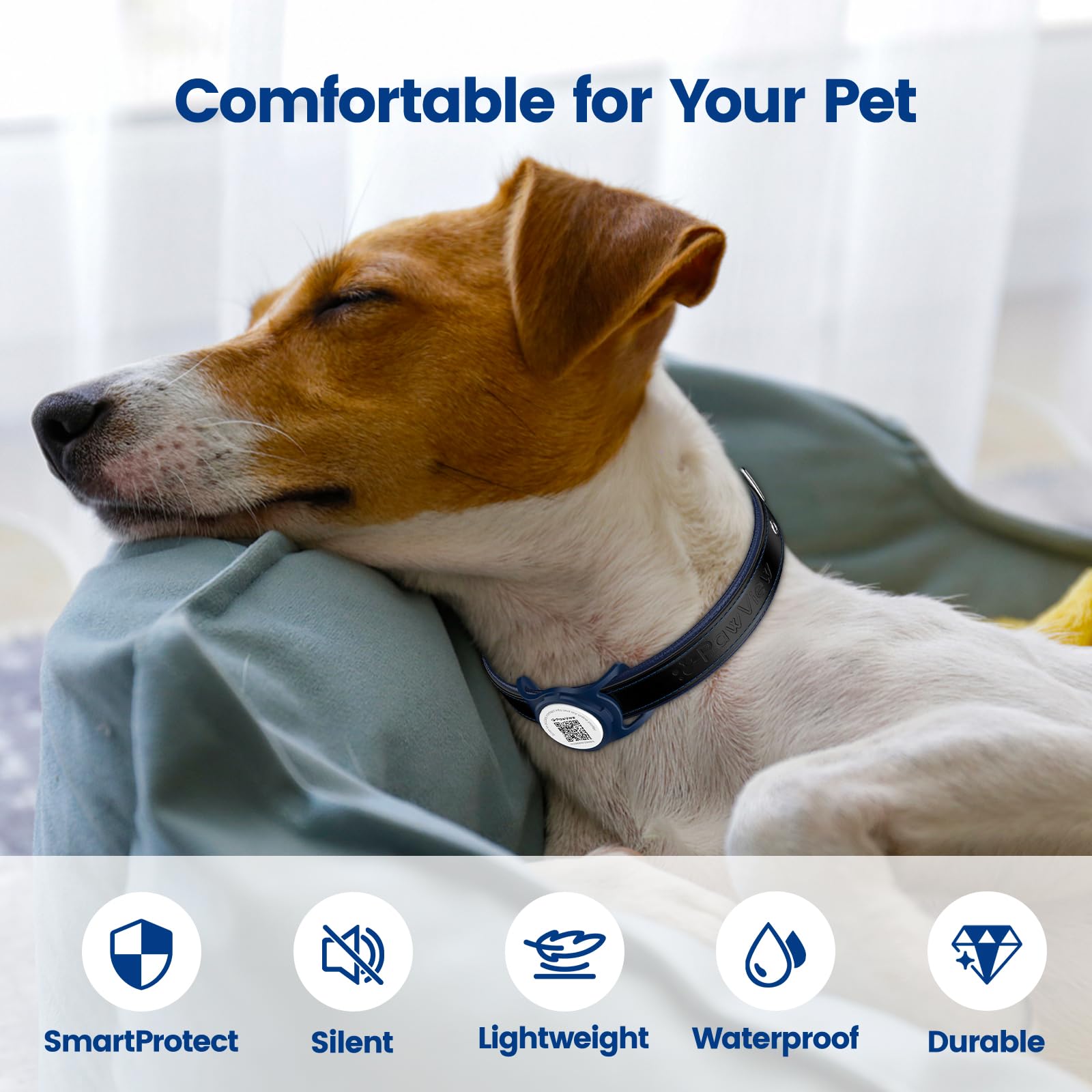 PawView lightweight silicone tracker reduces bulk on collars