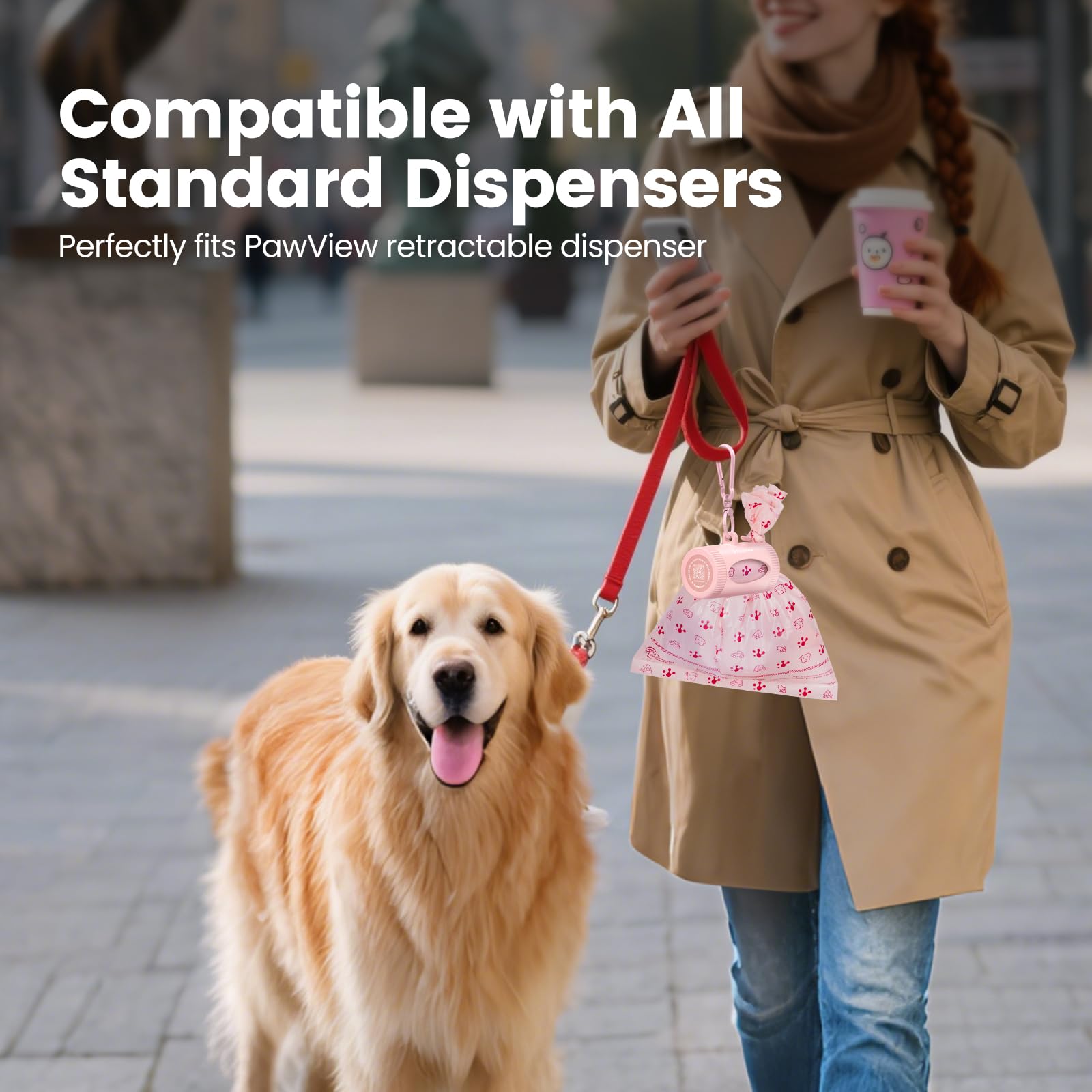 PawView bags fit standard dispensers for easy use