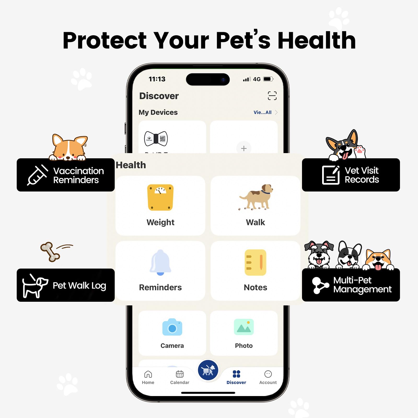 PawView silent tag avoids jingling, good for quiet nights
