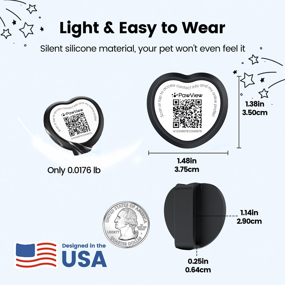 PawView silent soft-tag reduces jingling for quieter nights.