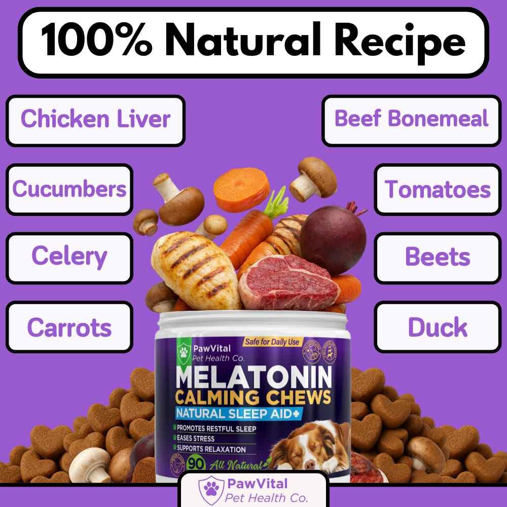 PawVital all-natural dog treats with beets and carrots on the label.