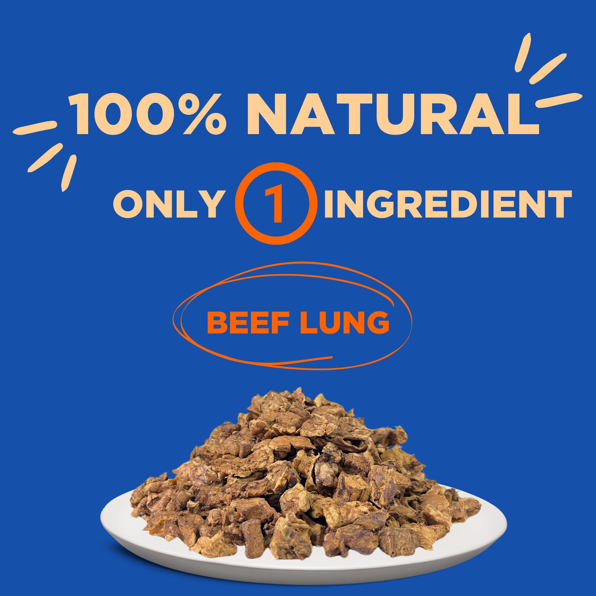 PAWW CHEW beef lung close-up shows single-ingredient snack for sensitive stomachs.