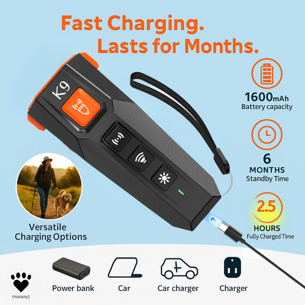 Pawwwz K9 bark deterrent wrist strap for easy walks and training