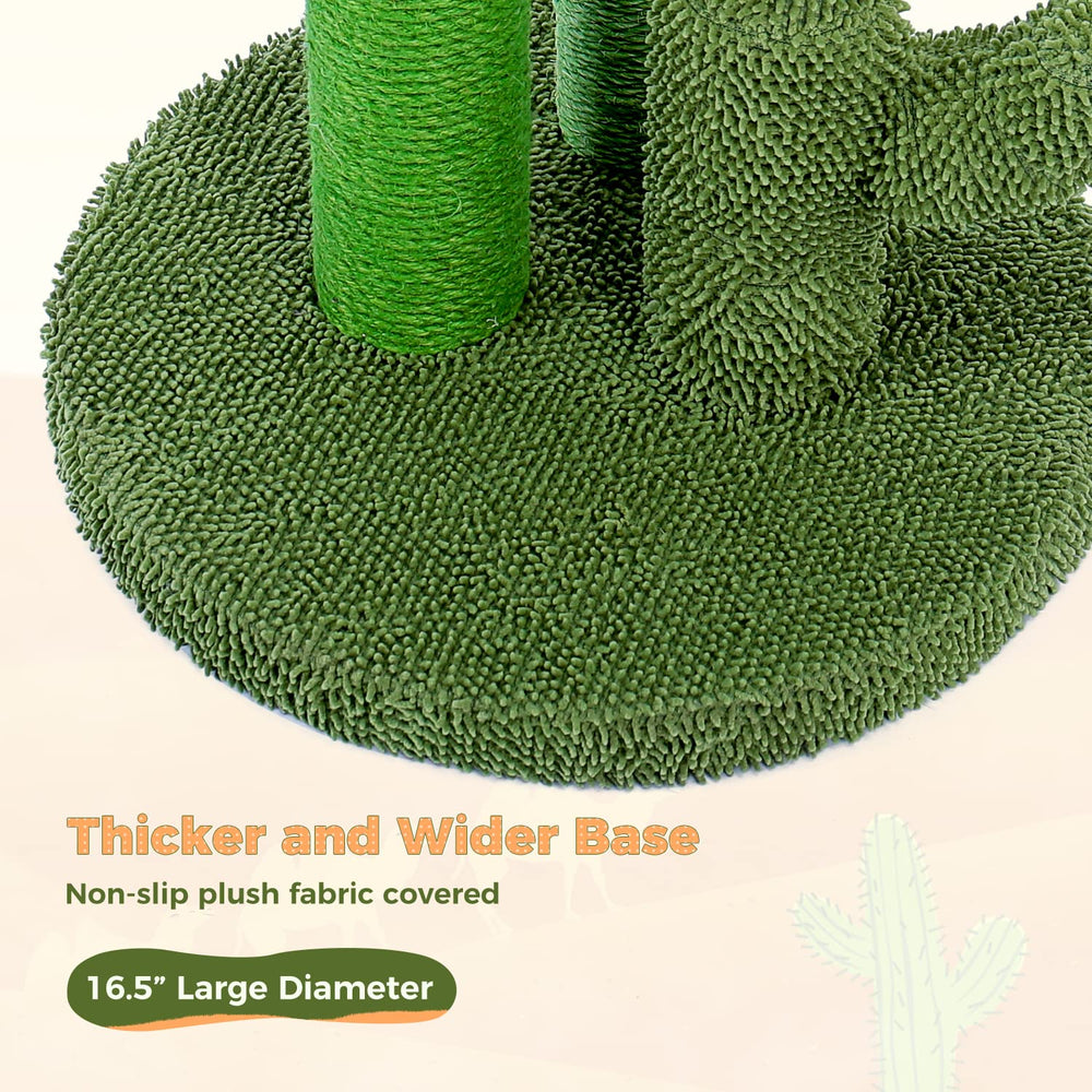 PAWZ Road cactus scratcher side view shows stylish, space-saving design.