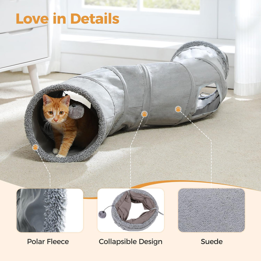PAWZ Road cat tunnel hanging ball adds interactive batting fun