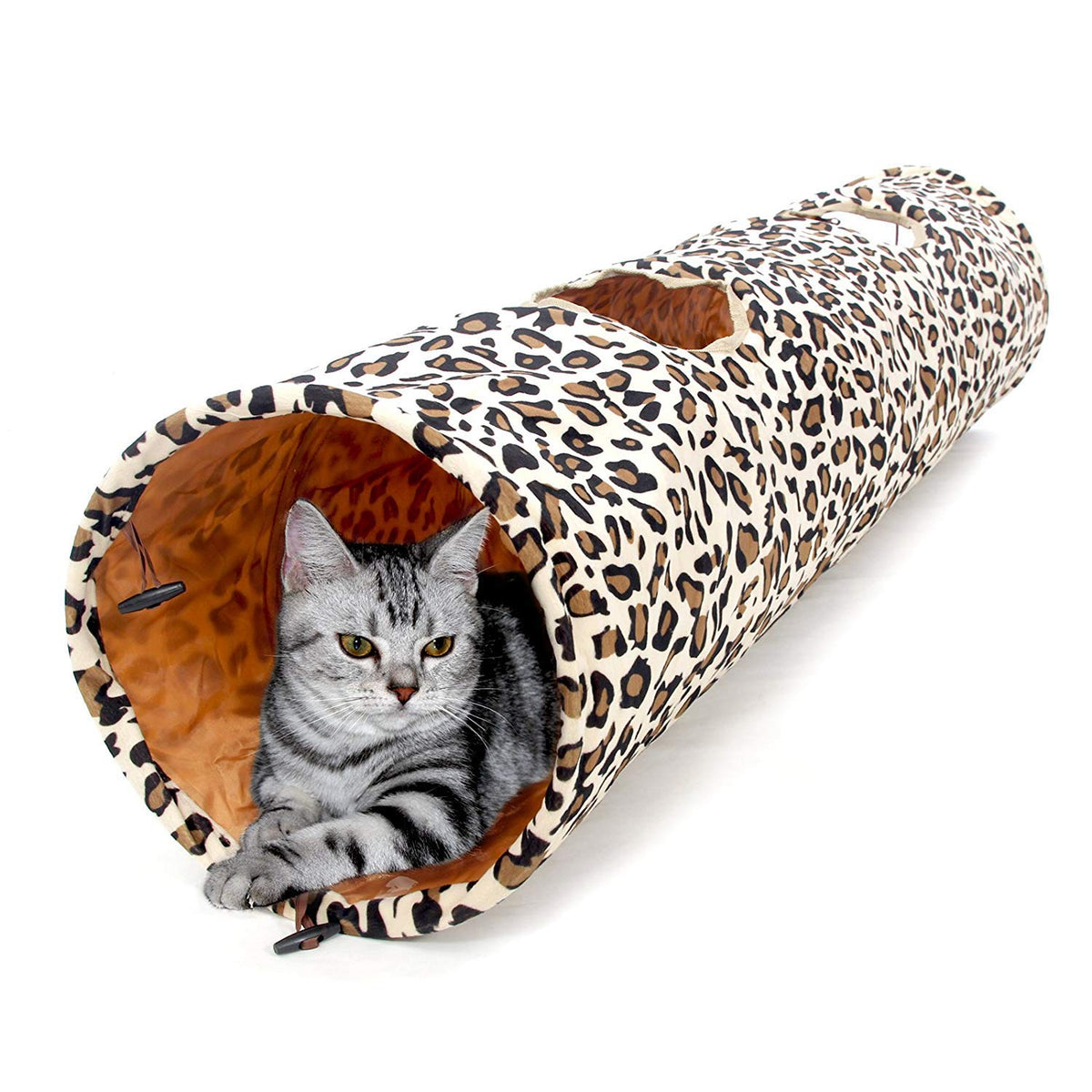 PAWZ Road XL cat tunnel assembled full view supports spacious play for large cats