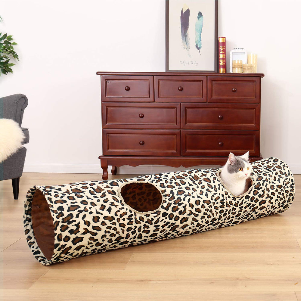 PAWZ Road XL cat tunnel ground stakes in use for stable outdoor setup