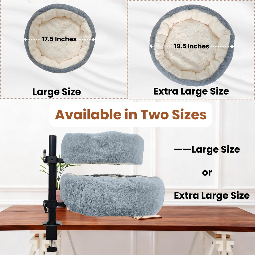 Pawzentic 17.5-inch diameter cat bed fits most cats comfortably.