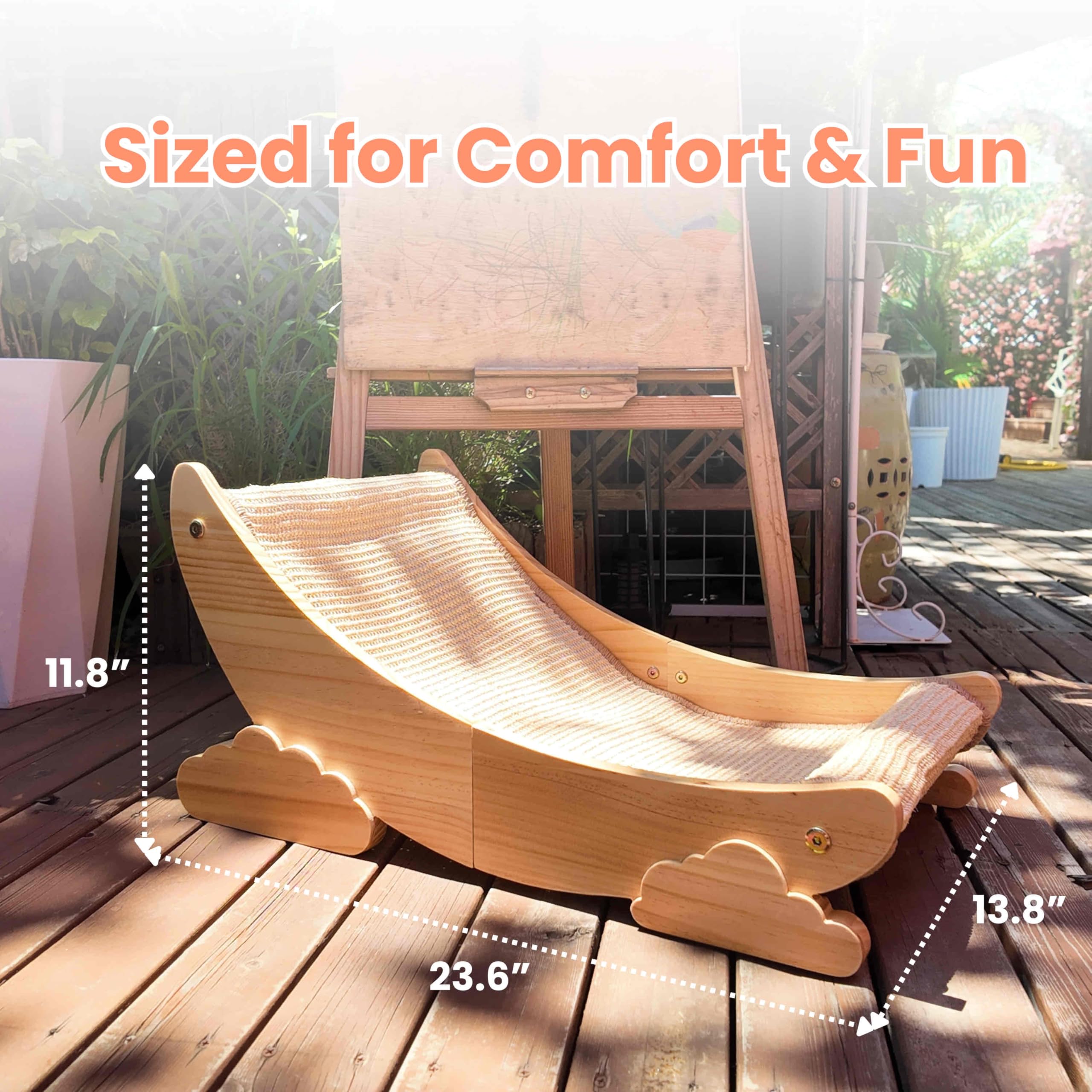 Pawzentic Cloud Edge design blends with decor while encouraging lounging and scratching.