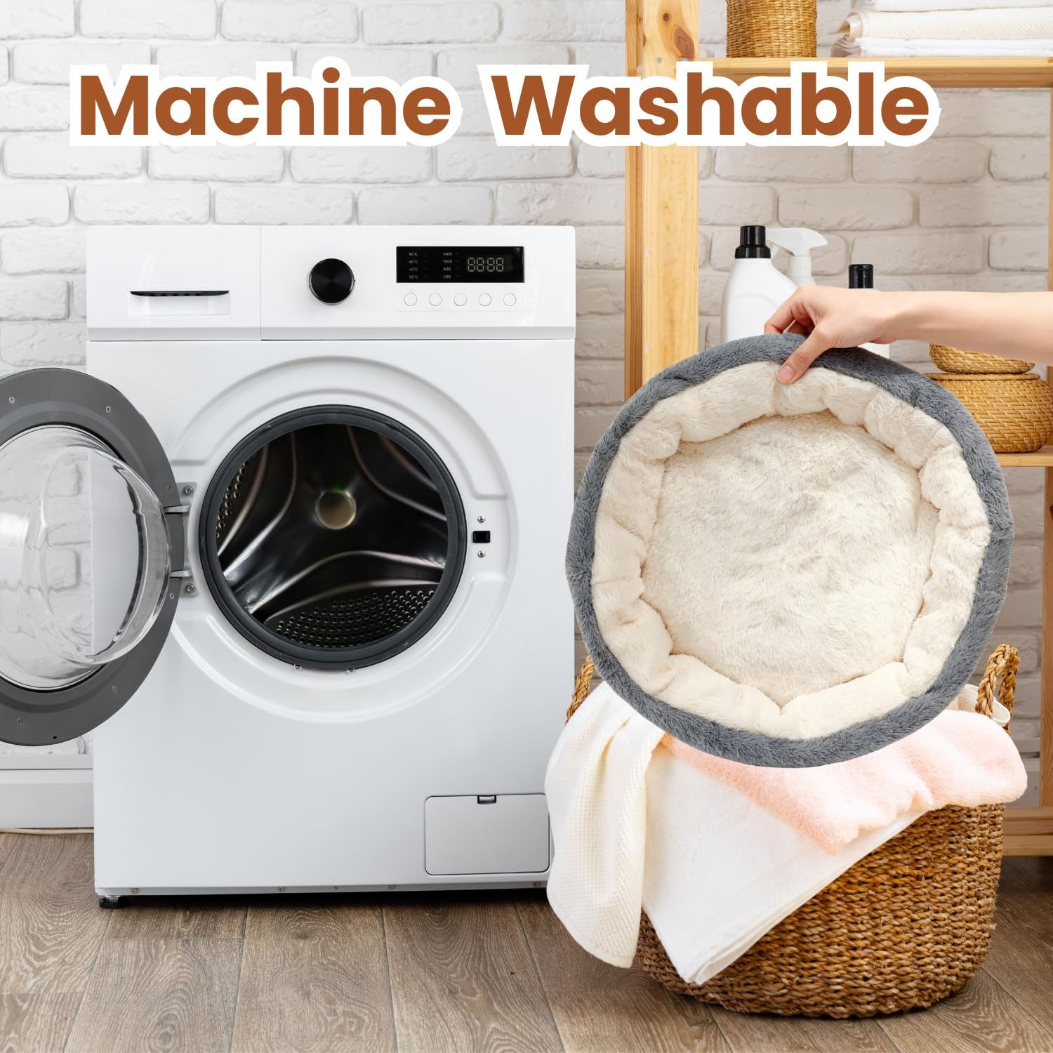 Pawzentic machine-washable removable cover for easy cleaning and hygienic pet spaces.
